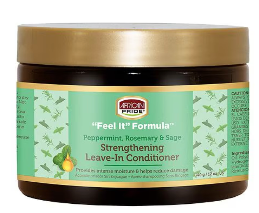 African Pride Feel It Formula Strengthening Leave In Conditioner, 12.0 OZ
