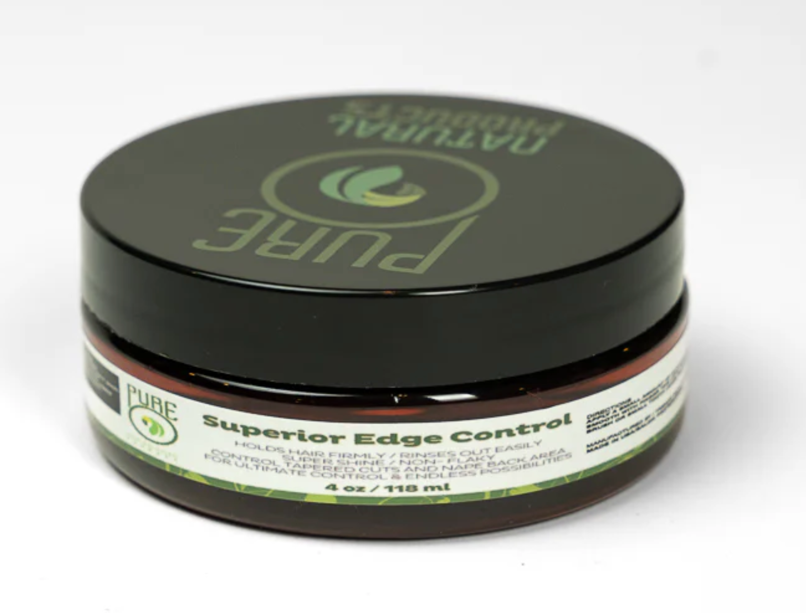 PureO Natural Superior Edge Control Hair Gel - 4 oz