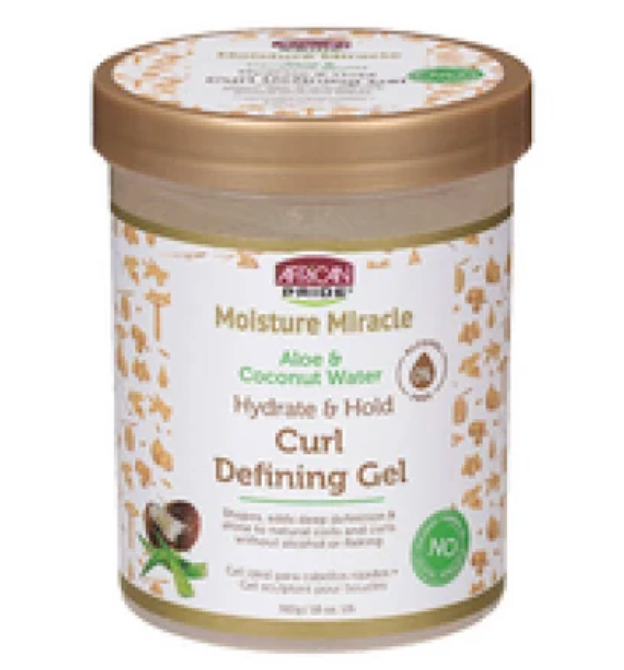 African Pride Moisture Miracle Aloe & Coconut Water Defining Gel 18oz