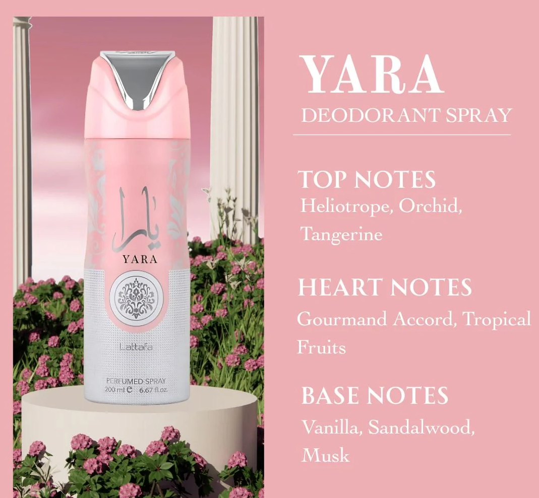 Yara Perfumed Body Spray 200ml (6.7 oz)