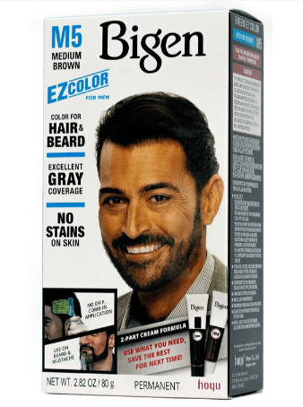 Men's EZ Permanent Hair Color M5 Medium Brown