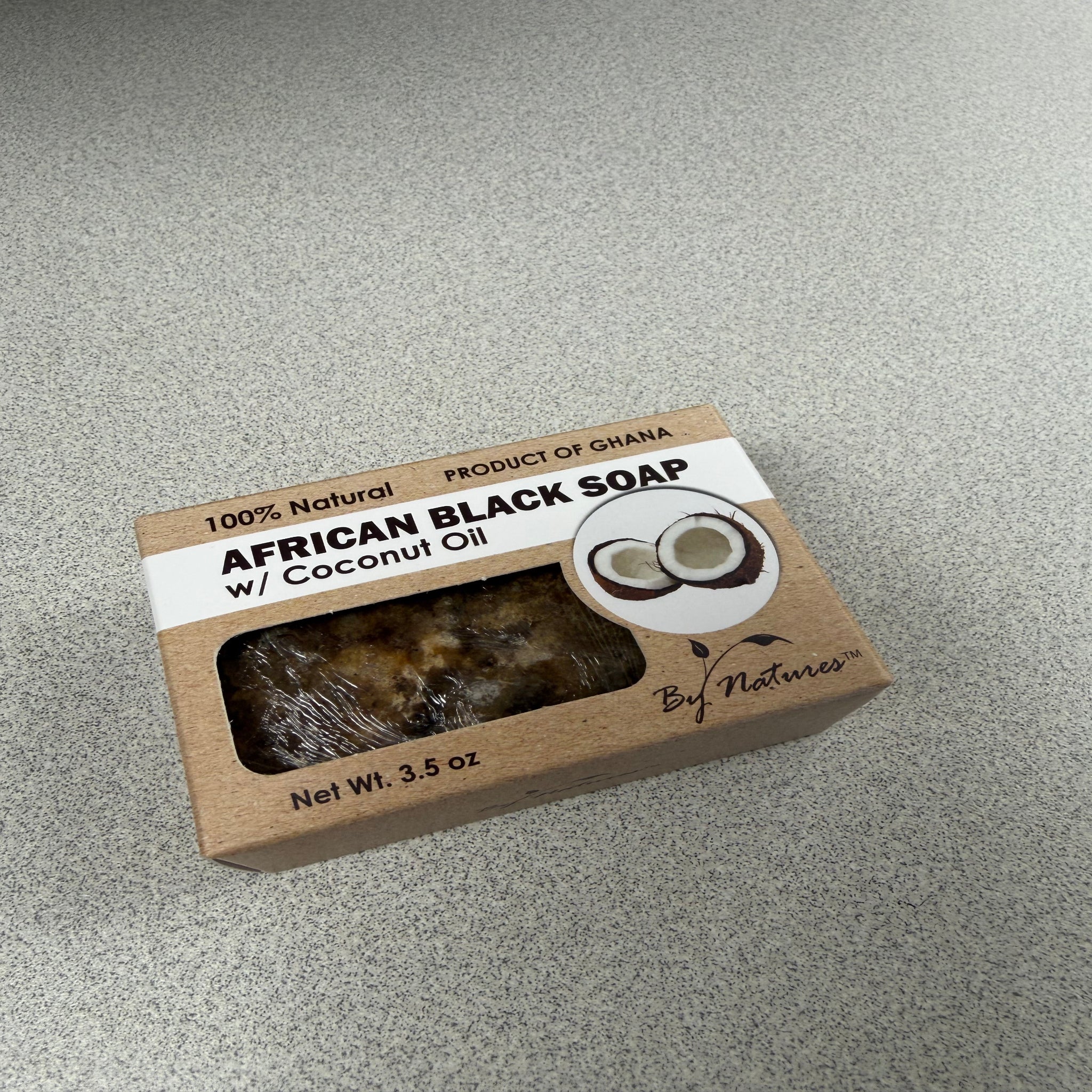 By Natures 100% Natural African Black Soap With Coconut