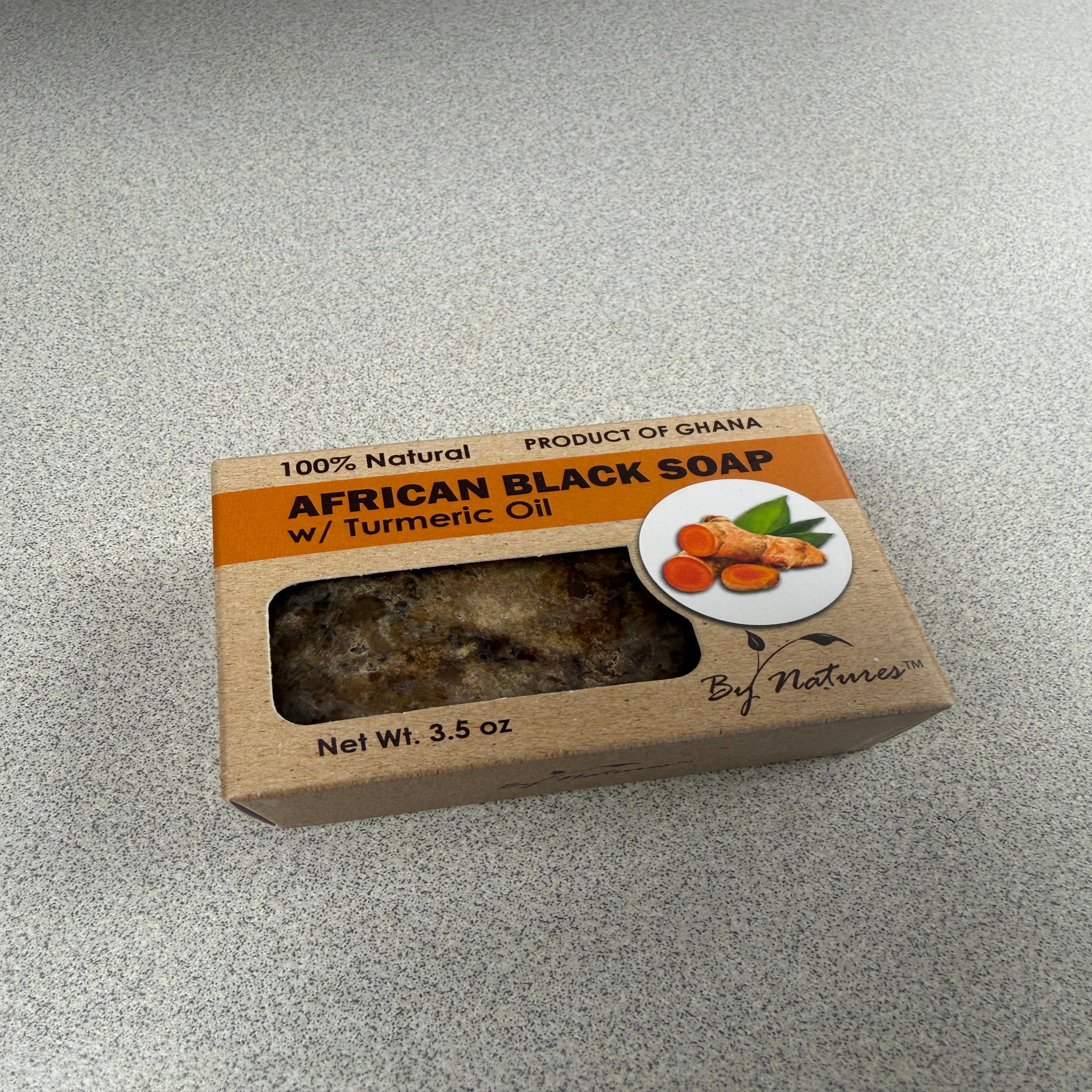 By Natures African Black Soap Tumeric 3.5oz