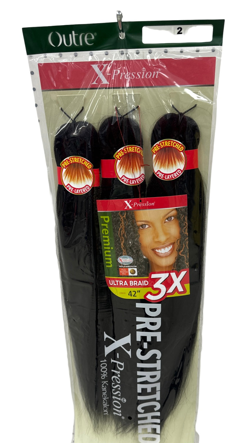 Outre X-PRESSION Ultra Braid Pre-streteched Braid 42" 3X (1/1B/2/27/30/33/PUR)