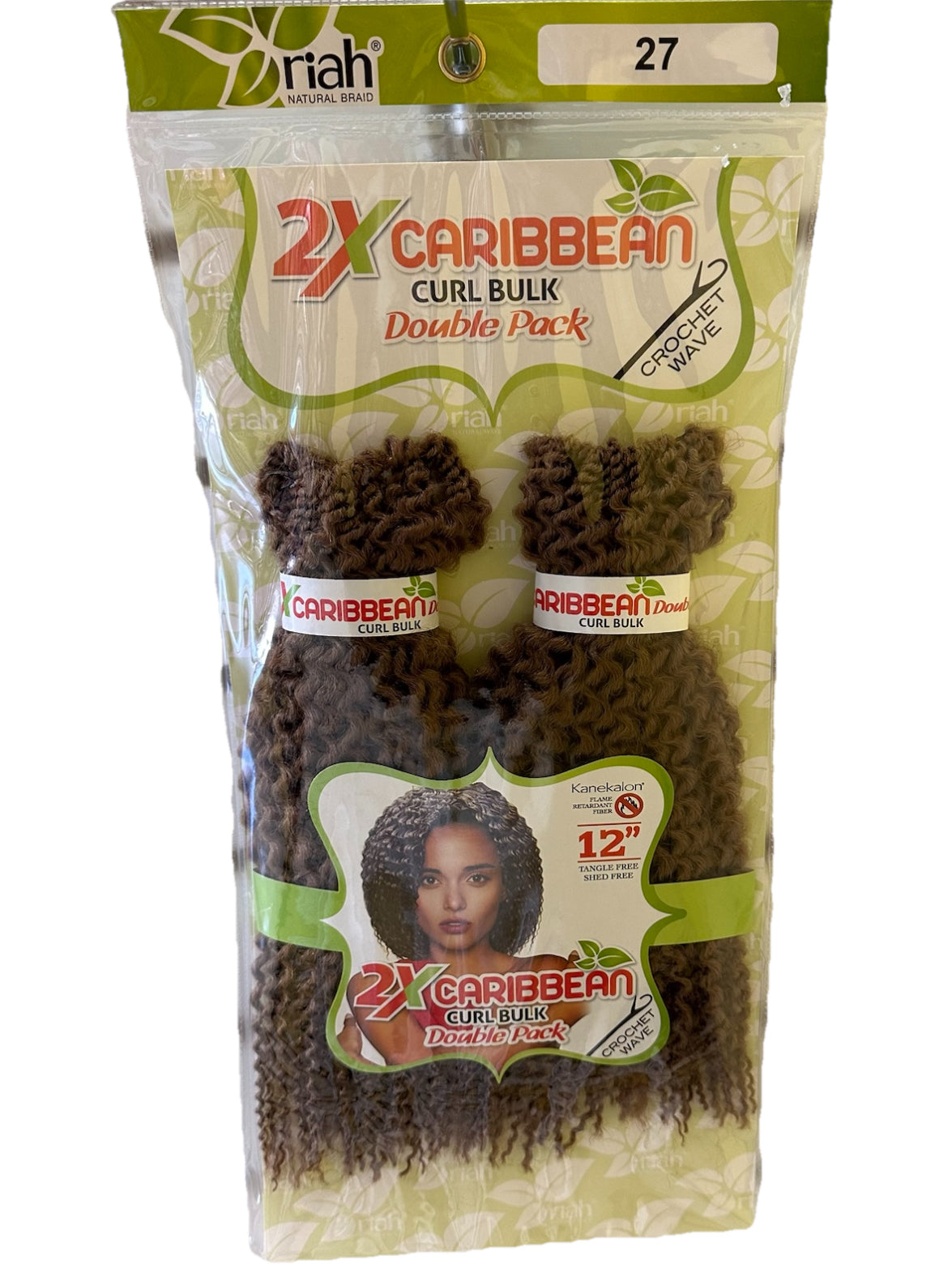 Riah 2Xcaribbean curl bulk Double Crochet wave #27