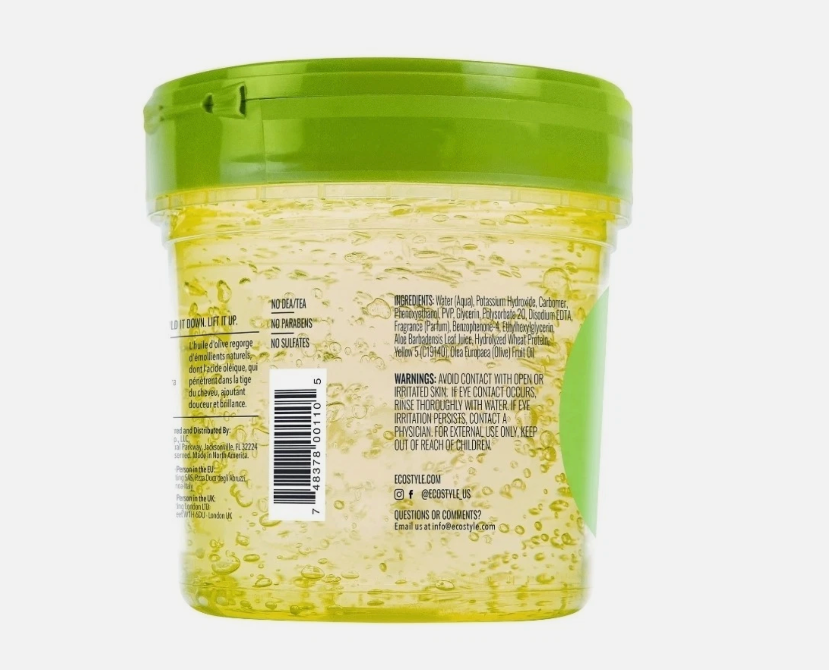 Eco Style Olive Oil Hair Styling Gel, 8 oz