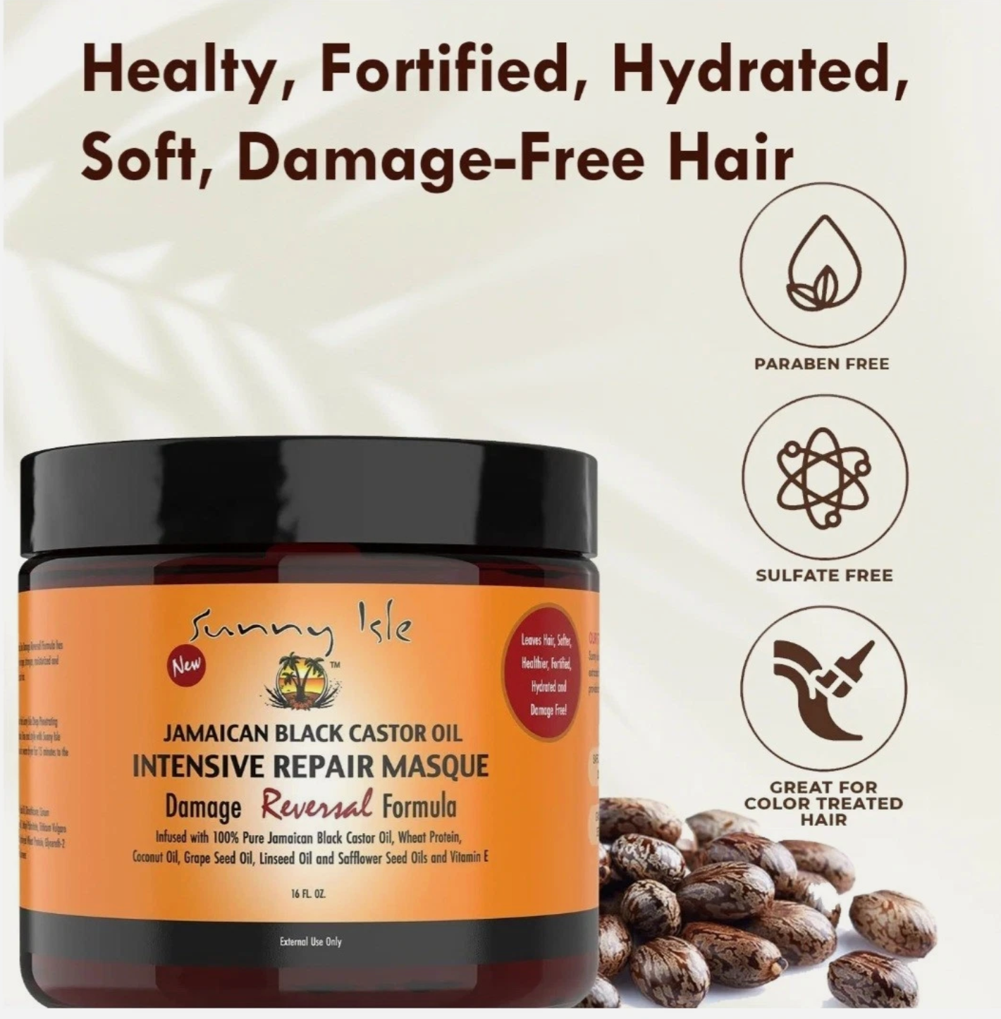 Sunny Isle Jamaican Black Castor Oil Intensive Repair Masque 16oz
