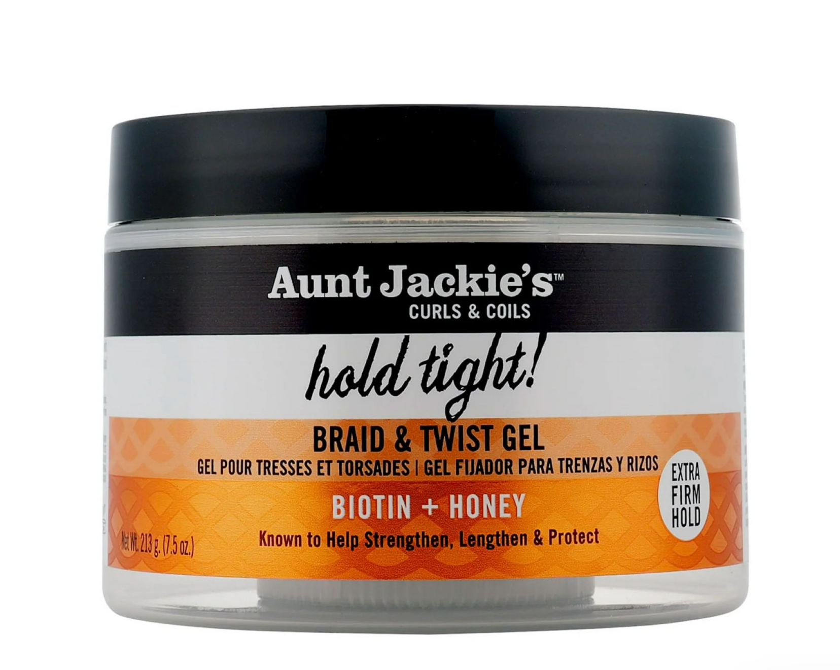 Aunt Jackie’s Braid + Twist Collection Hold Tight Braid & Twist Extra Firm Hold Gel, 7.5 oz