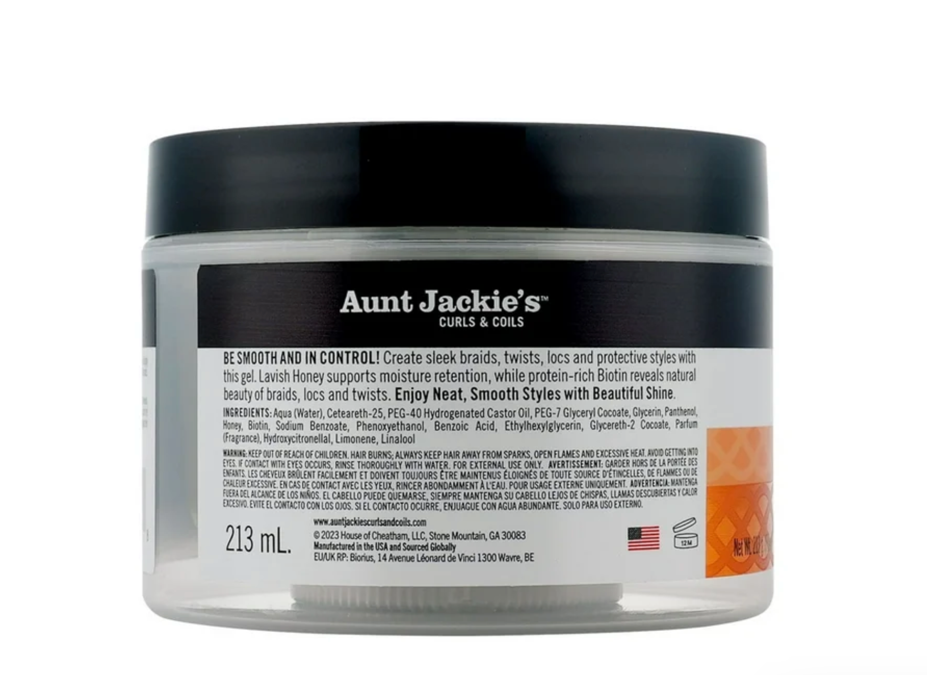 Aunt Jackie’s Braid + Twist Collection Hold Tight Braid & Twist Extra Firm Hold Gel, 7.5 oz