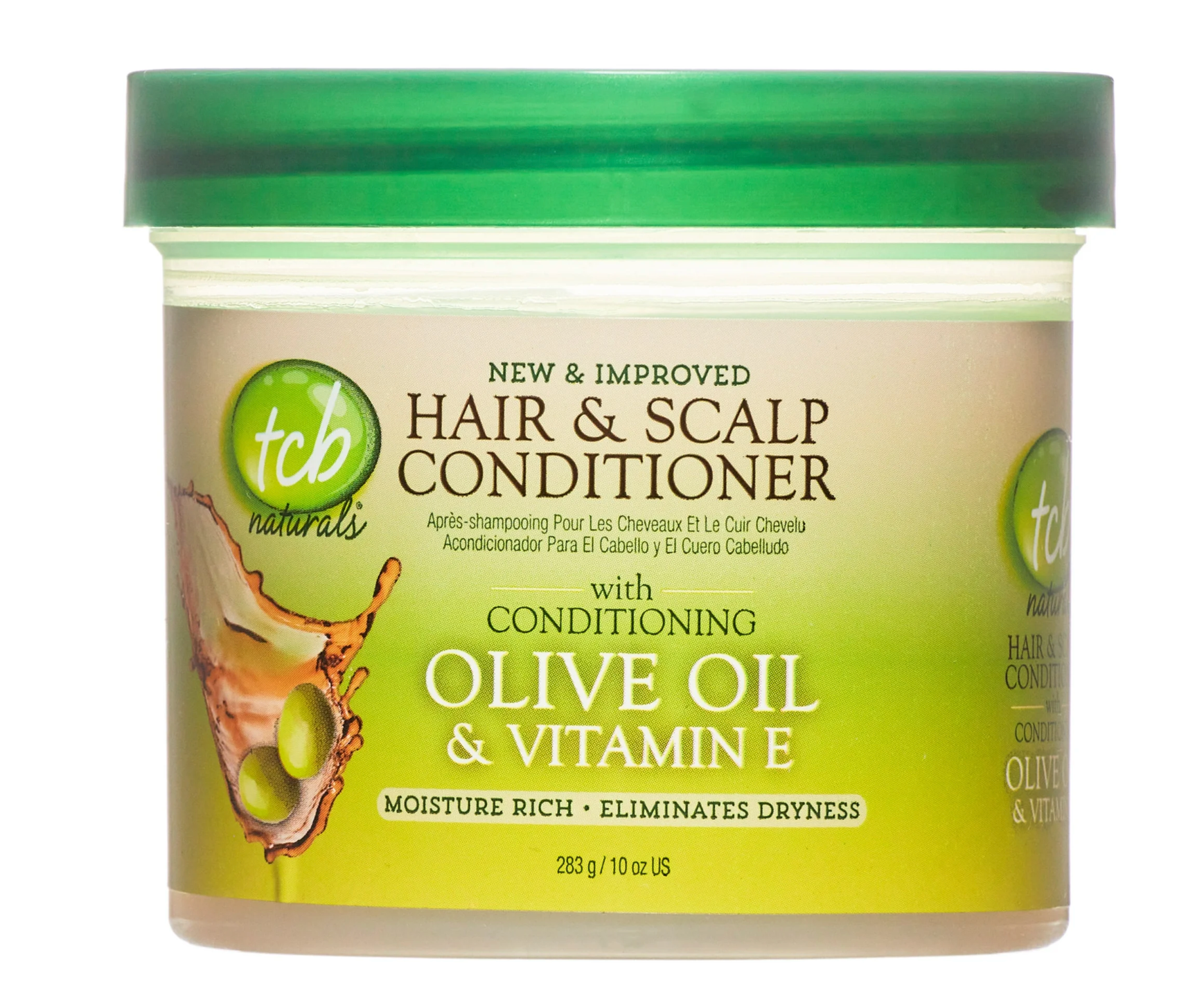 TCB Naturals Conditioner Hair & Scalp Olive Oil & Vitamin-E Jar, Dry Hair,10oz Moisturizing
