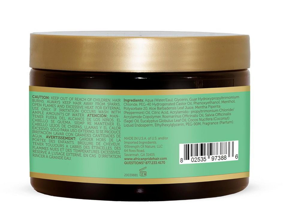 African Pride Feel It Formula Pre-Wash Detangler | Hair Treatment & Hair Mask with Peppermint, Rosemary & Sage | Strengthens, Moisturizes, Promotes Growth | 12 oz