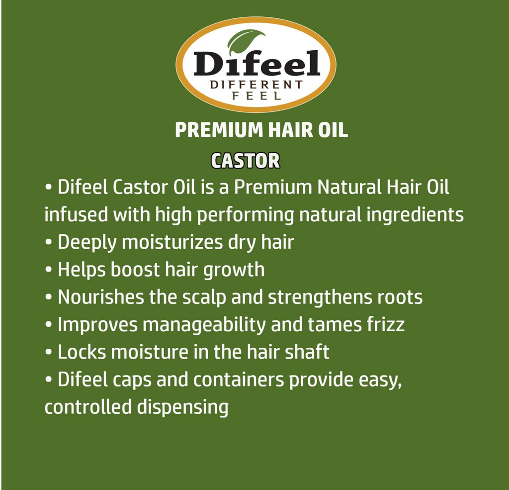Difeel Premium Natural Castor Hair Oil 7.1 Ounce