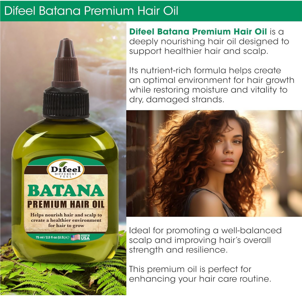 Difeel Batana Premium Hair Oil 2.5 oz.