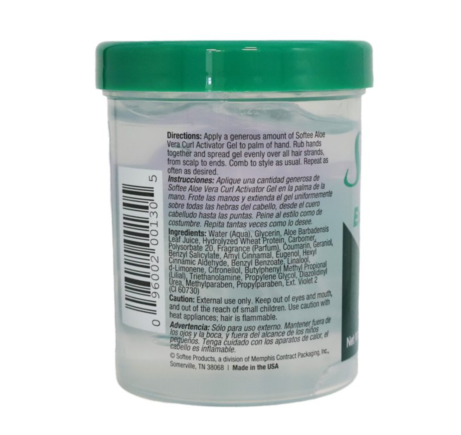 Softee Aloe Vera Curl Activator Gel For Extra Dry Hair, 8 Oz
