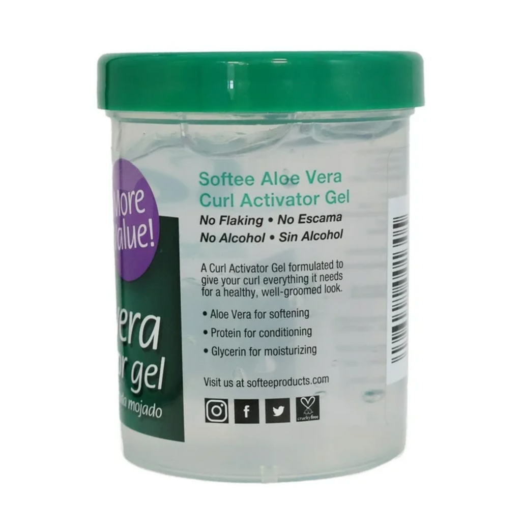 Softee Aloe Vera Curl Activator Gel For Extra Dry Hair, 8 Oz