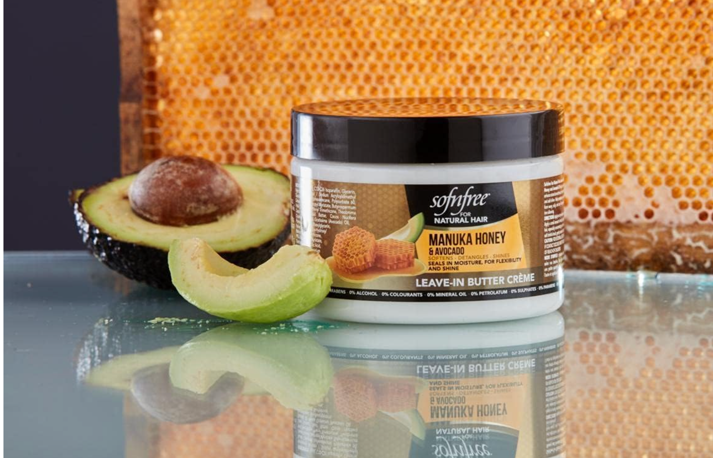Sofn’free Leave-In Conditioner with Manuka Honey & Avocado Natural Hair Butter and Hair Moisturizer for Coily & Curly Hair - 11 Fl Oz