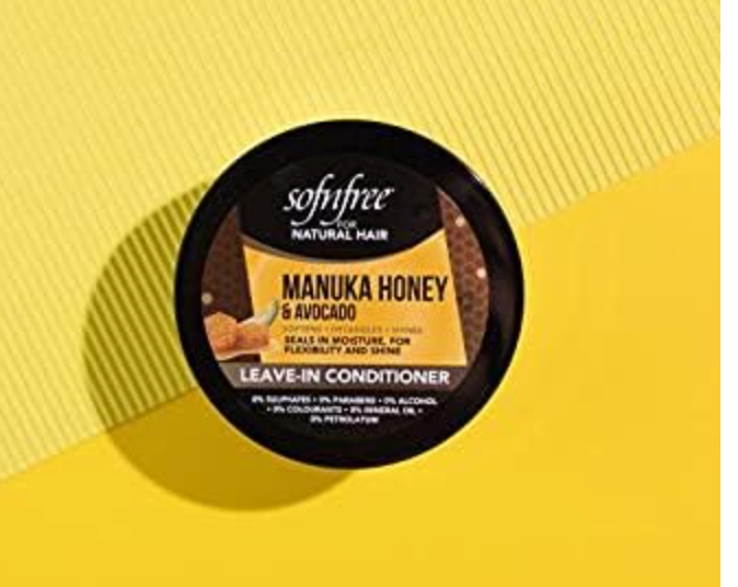 Sofn’free Leave-In Conditioner with Manuka Honey & Avocado Natural Hair Butter and Hair Moisturizer for Coily & Curly Hair - 11 Fl Oz