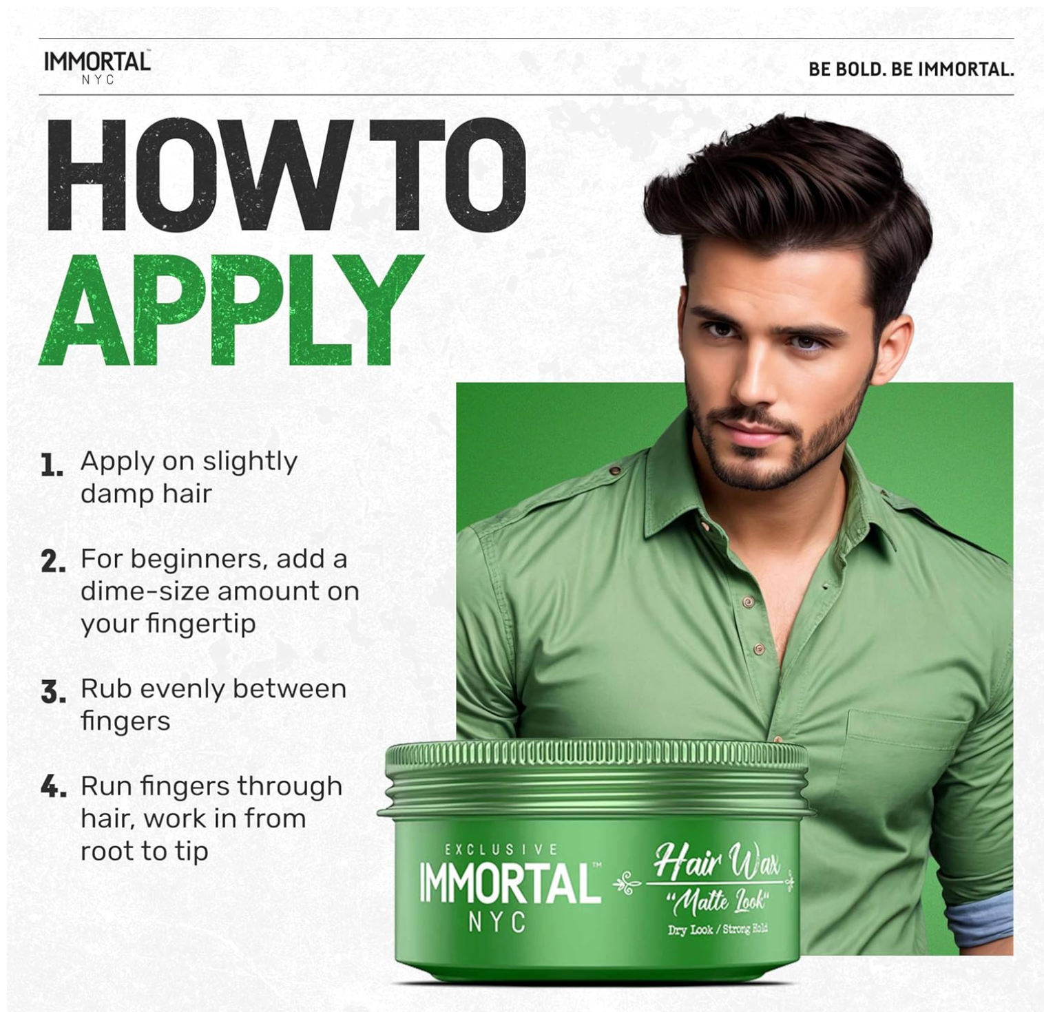 Immortal NYC Matte Look Hair Wax 5.07oz