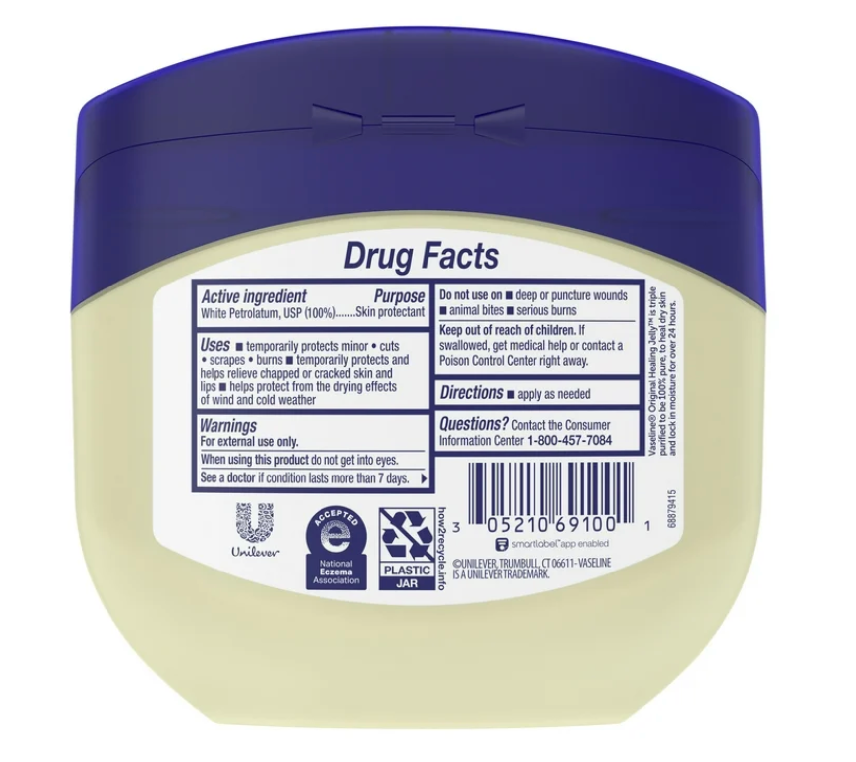 Vaseline Original Healing Petroleum Jelly Slugging Skincare for All Skin, 13 oz