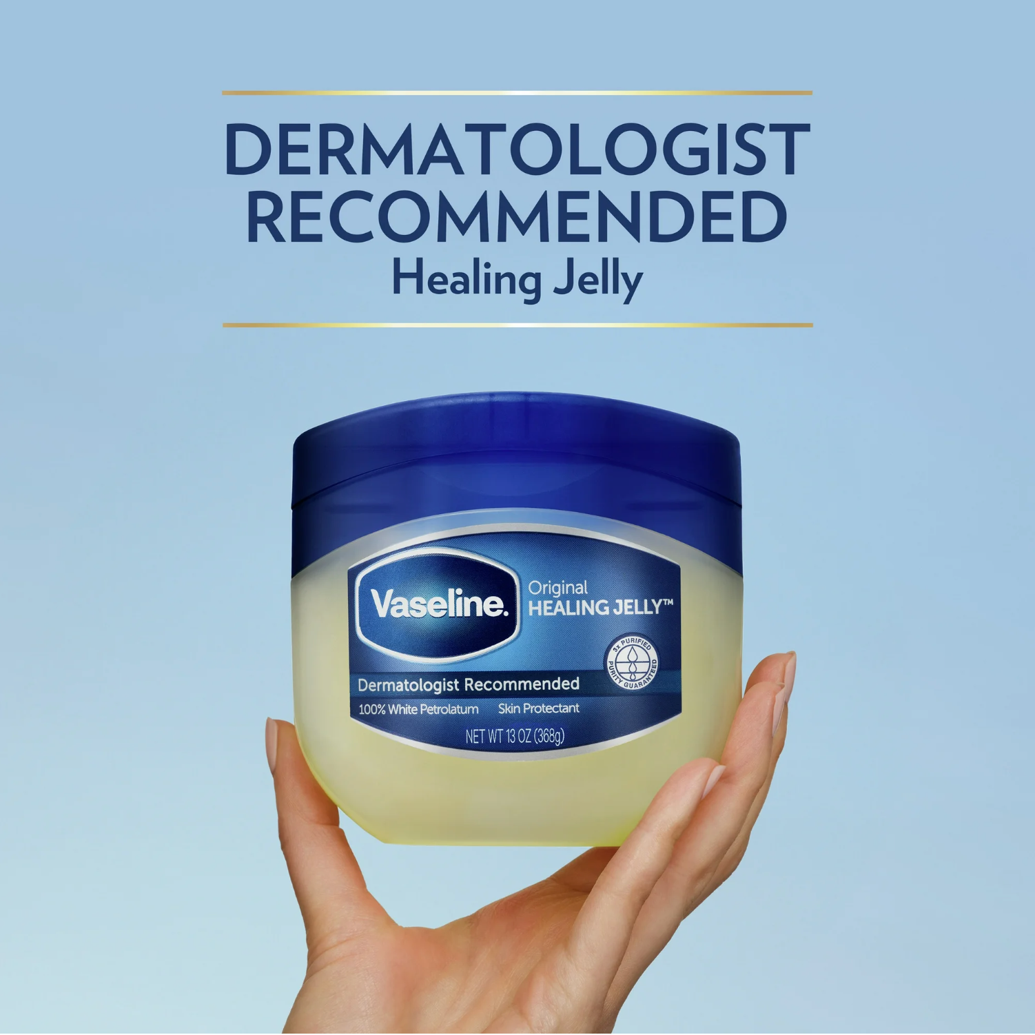 Vaseline Original Healing Petroleum Jelly Slugging Skincare for All Skin, 13 oz