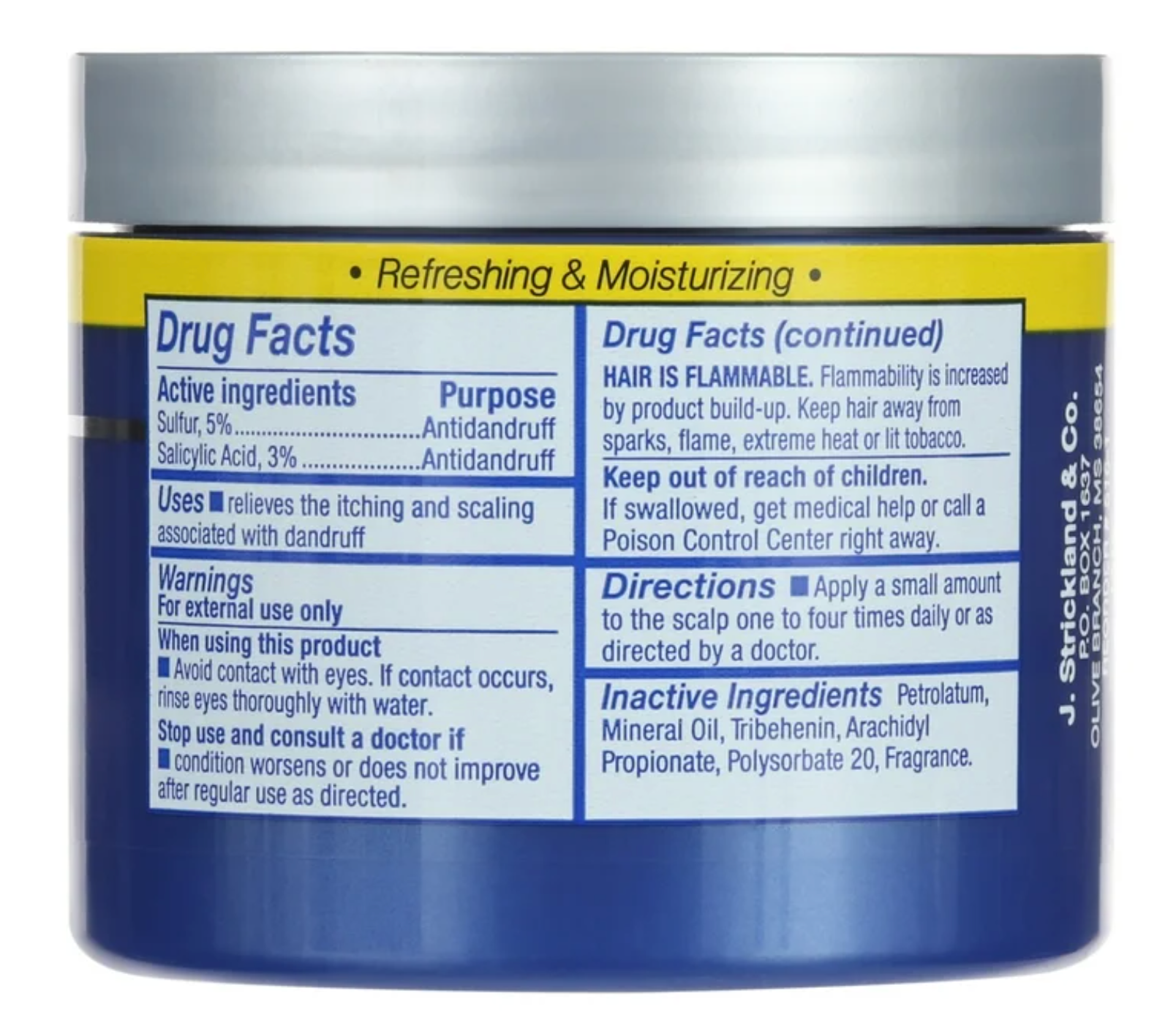 Sulfur8 Scalp Therapy Medicated Scalp Butter Cream 3.5oz., All Types