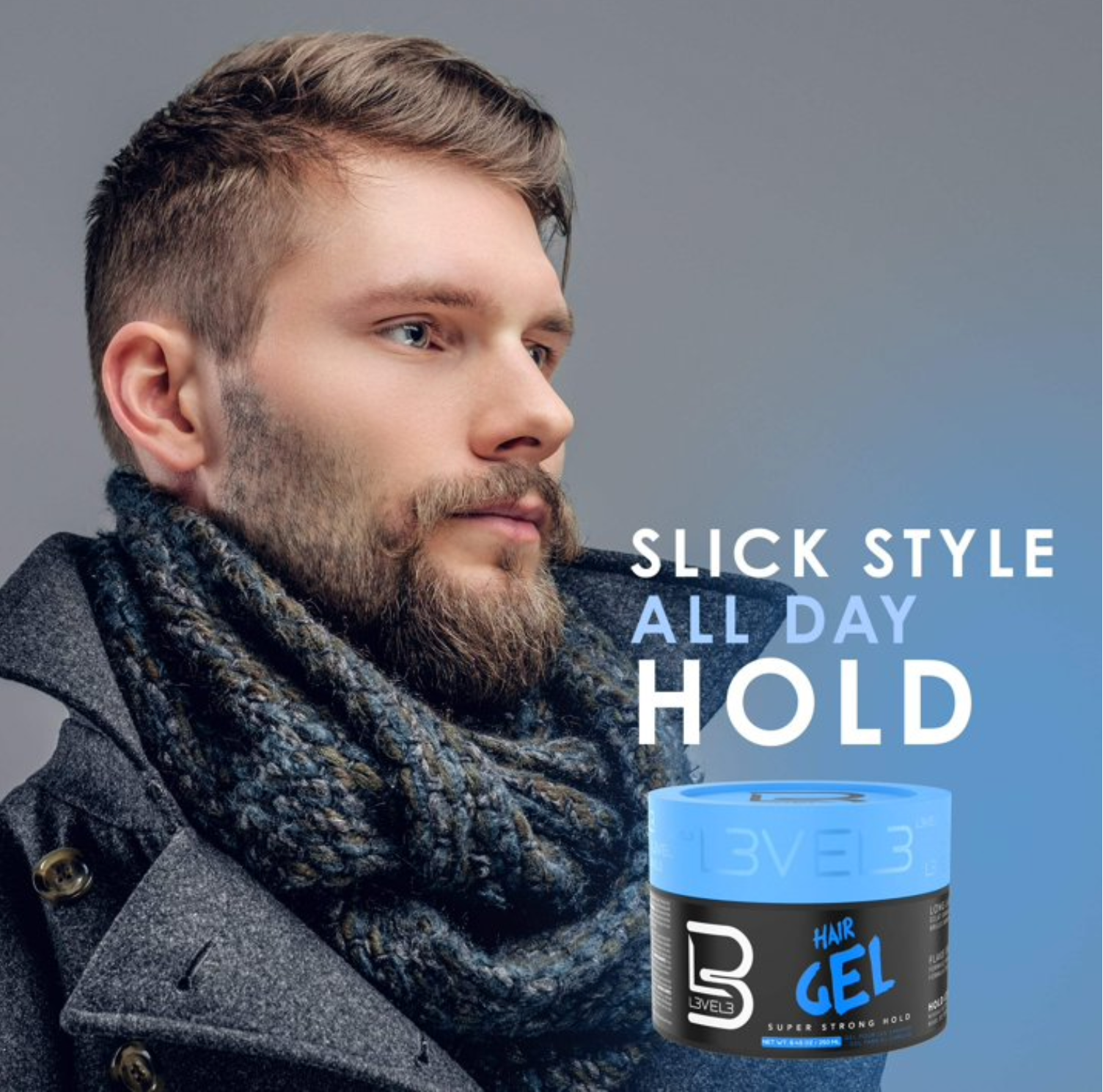 L3VEL3 Super Strong Hair Gel - 8.45oz