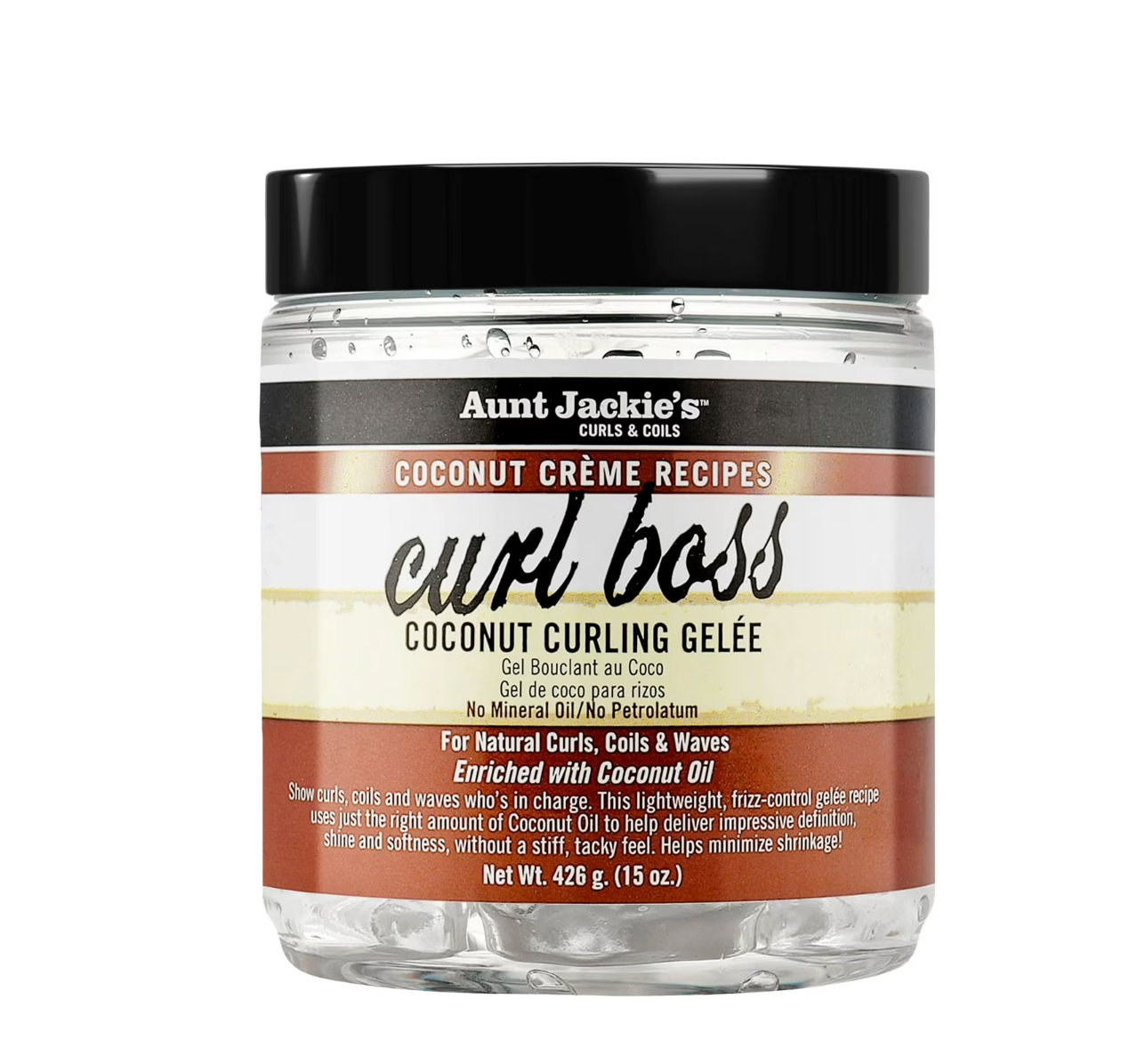 Aunt Jackie's Curls & Coils Curl Boss Coconut Curling Gelée, 15 oz
