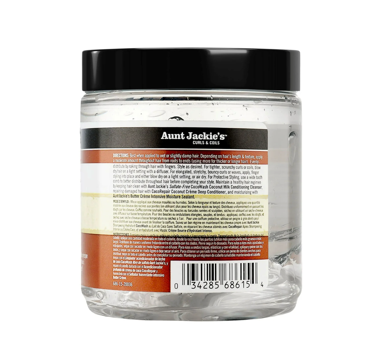 Aunt Jackie's Curls & Coils Curl Boss Coconut Curling Gelée, 15 oz