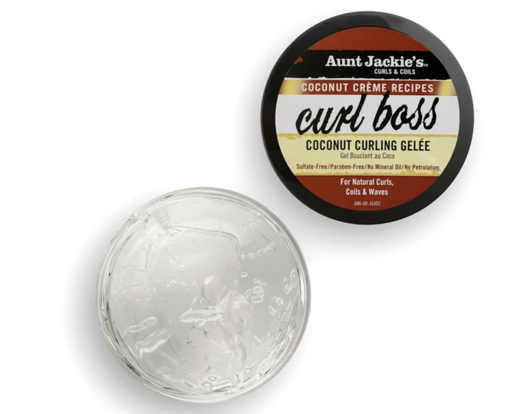 Aunt Jackie's Curls & Coils Curl Boss Coconut Curling Gelée, 15 oz
