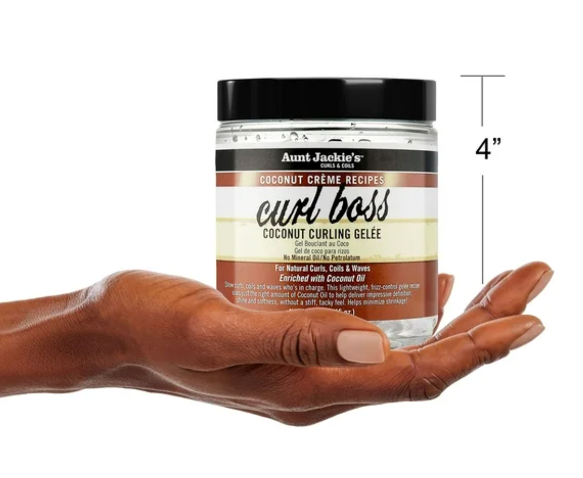Aunt Jackie's Curls & Coils Curl Boss Coconut Curling Gelée, 15 oz