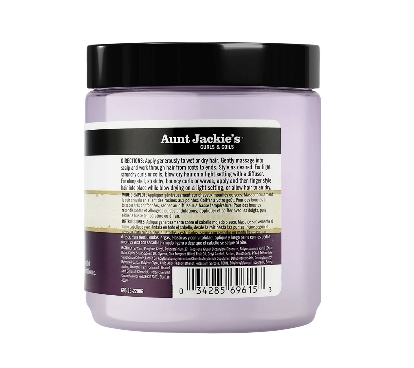 Aunt Jackie's Curl La La Defining Curl Custard Moisturizing Hair Cream, 15 oz