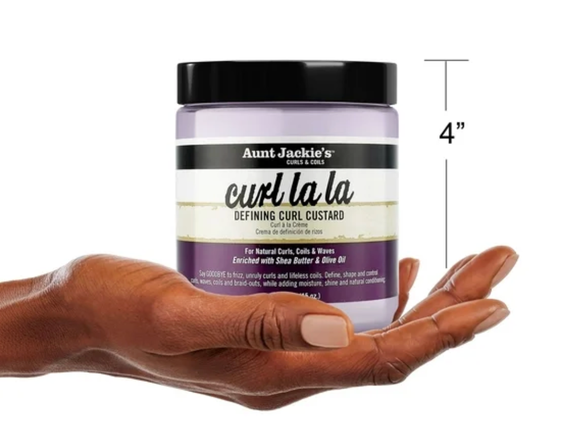 Aunt Jackie's Curl La La Defining Curl Custard Moisturizing Hair Cream, 15 oz