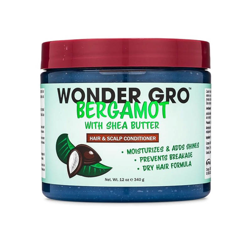 Wonder Gro Bergamot with Shea Butter Hair Grease Styling Conditioner, 12 fl oz