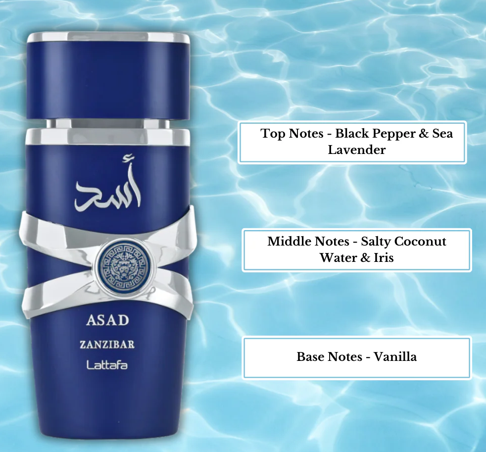 ASAD ZANZIBAR EDP Spray 100ML (3.4OZ)