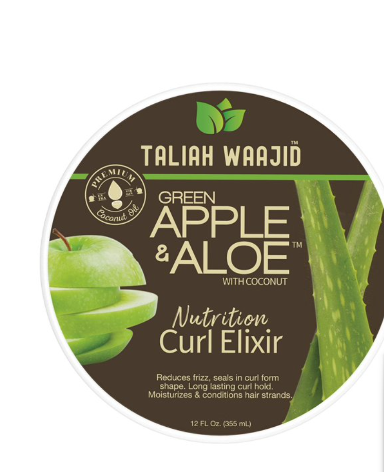 Taliah Waajid Green Apple & Aloe Nutrition Curl Enhancing Hair Styling Cream with Apple Aloe, 12oz, 1 Piece
