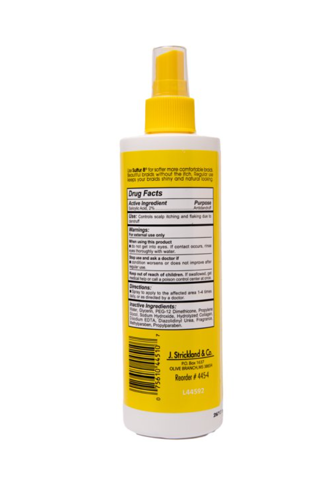 Sulfur8 Medicated Dandruff Treatment for Scalp and Braids, 12 fl. oz., Dry, Moisturizing, Unisex