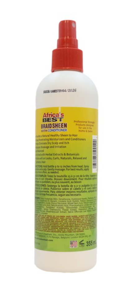 Africa's Best Braid Sheen Spray, 12 Oz.