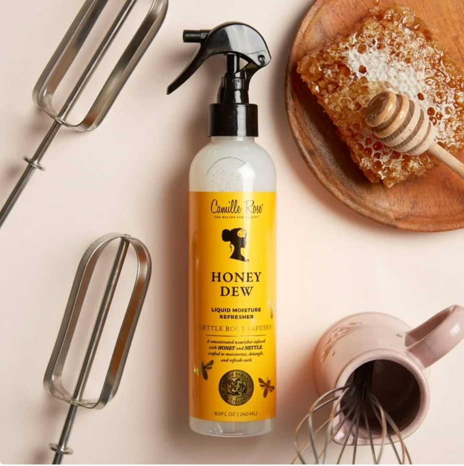 Camille Rose Honey Dew Hydrate & Shine Moisture Refresher Spray with Honey & Nettle Root, 8oz