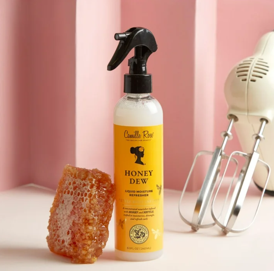 Camille Rose Honey Dew Hydrate & Shine Moisture Refresher Spray with Honey & Nettle Root, 8oz