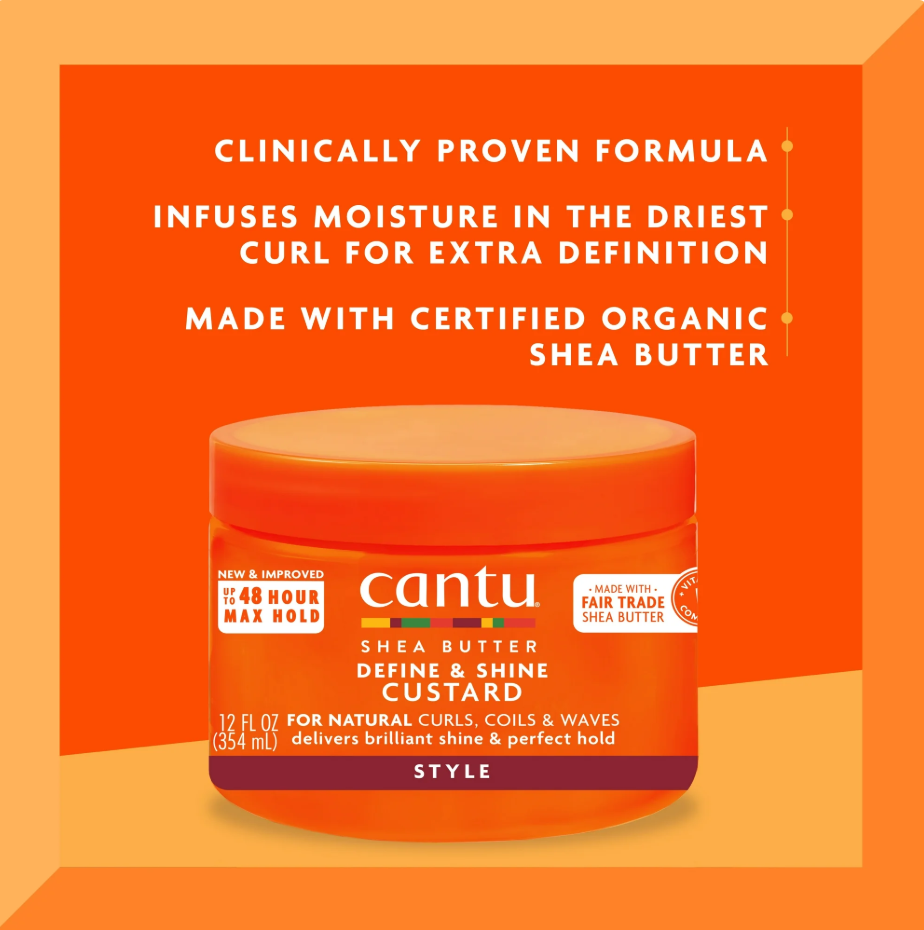 Cantu Define & Shine Custard with Shea Butter, 12 fl oz