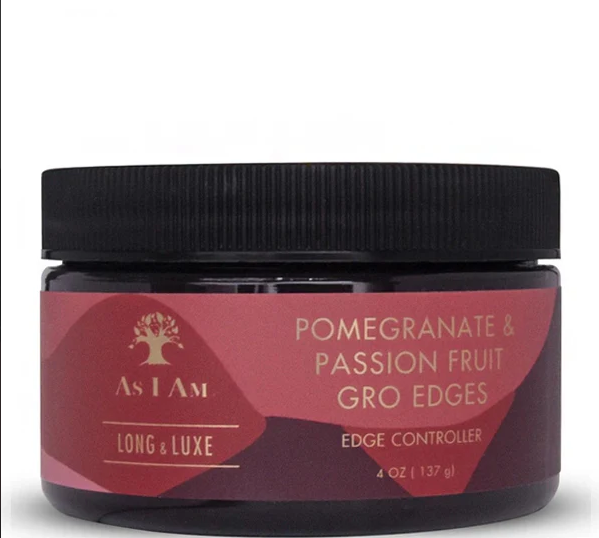 As I Am Long and Luxe Pomegranate & Passion Fruit Gro Edges 4oz