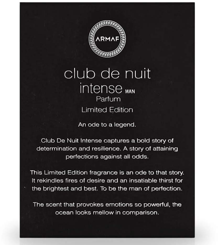 Club De Nuit Intense Man Limited Edition Pure Parfum Gift Box 105ML (3.6 OZ)