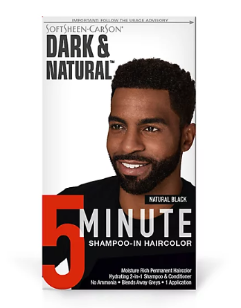 Softsheen-Carson Dark And Natural Men Natural Black 5 Minute Shampoo Permanent Hair Color