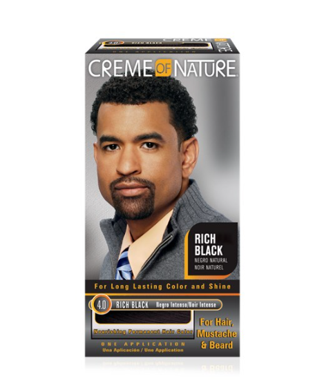 Creme of Nature Certified Natural Men's Gel Hair Color - 4.0 Rich Black