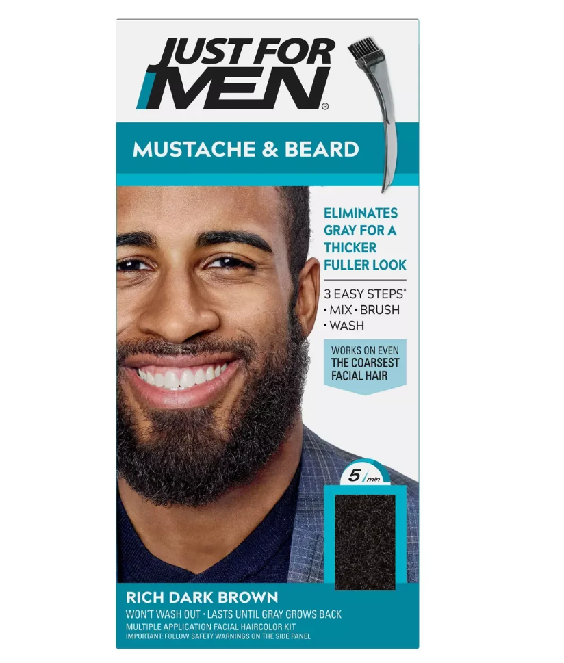 Just For Men Mustache & Beard Color Gel, Rich Dark Brown M-47