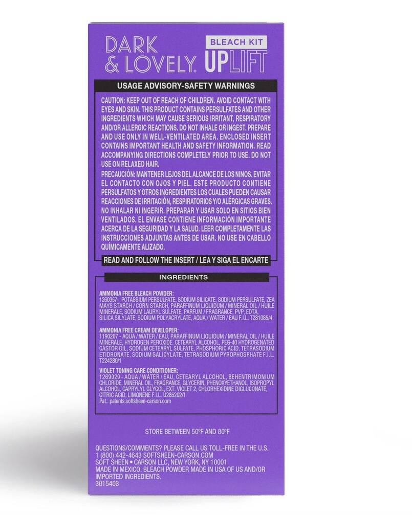 Dark and Lovely Uplift Hair Bleach Kit, Bleach Blonde