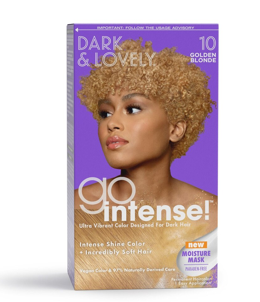 Dark & Lovely Go Intense! Ultra Vibrant Permanent Hair Color, 10 Golden Blonde