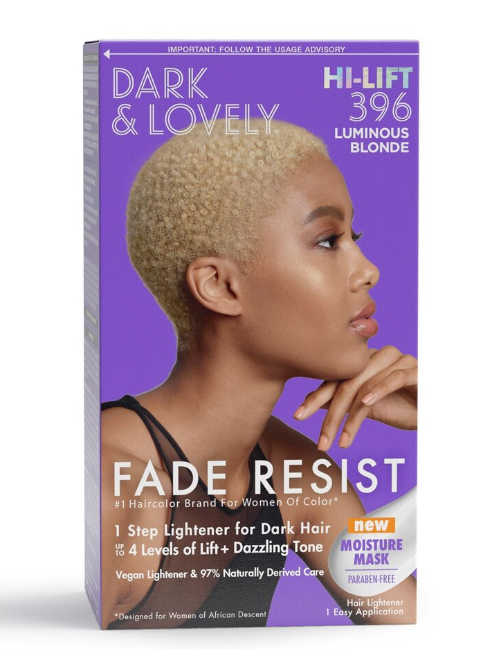 Dark & Lovely Fade Resist Permanent Hair Color, 396 Luminous Blonde
