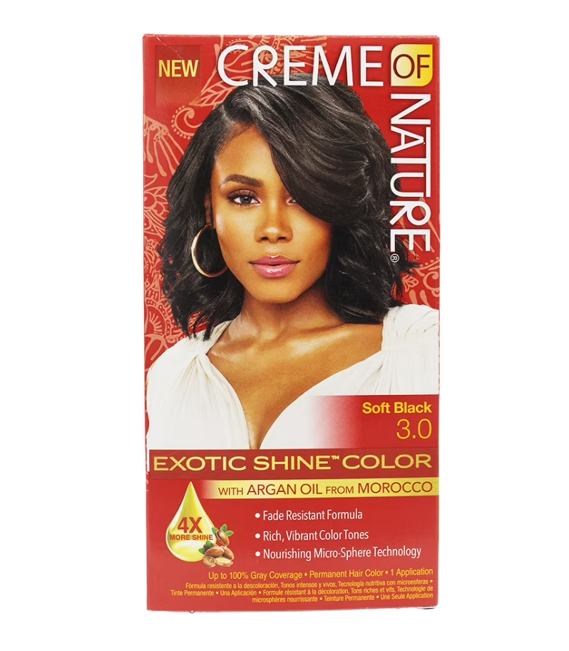 Creme of Nature Permanent Hair Color Soft Black 3.0