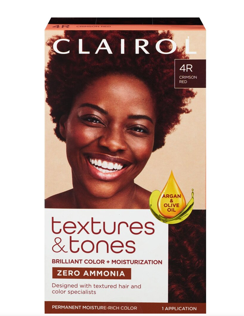 Clairol Textures & Tones Permanent Hair Dye, 4R Crimson Red